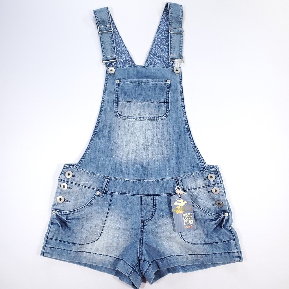Noble Medium Wash Denim Overalls  Short-Alls NWT